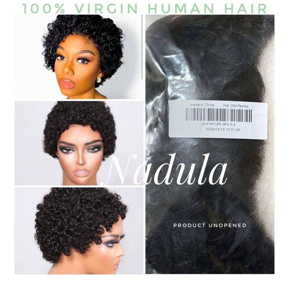 Short Afro Curly . 100% Virgin Hair (Beginner Friendly) Glueless Wig